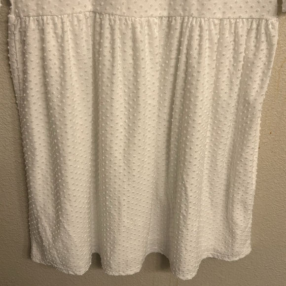 Dee Elly Women White Swiss Dot Short Sleeve Dress Size Small - Picture 3 of 6